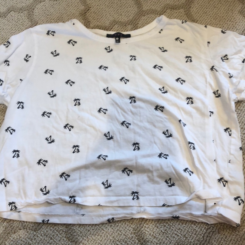 Cropped palm tree t shirt